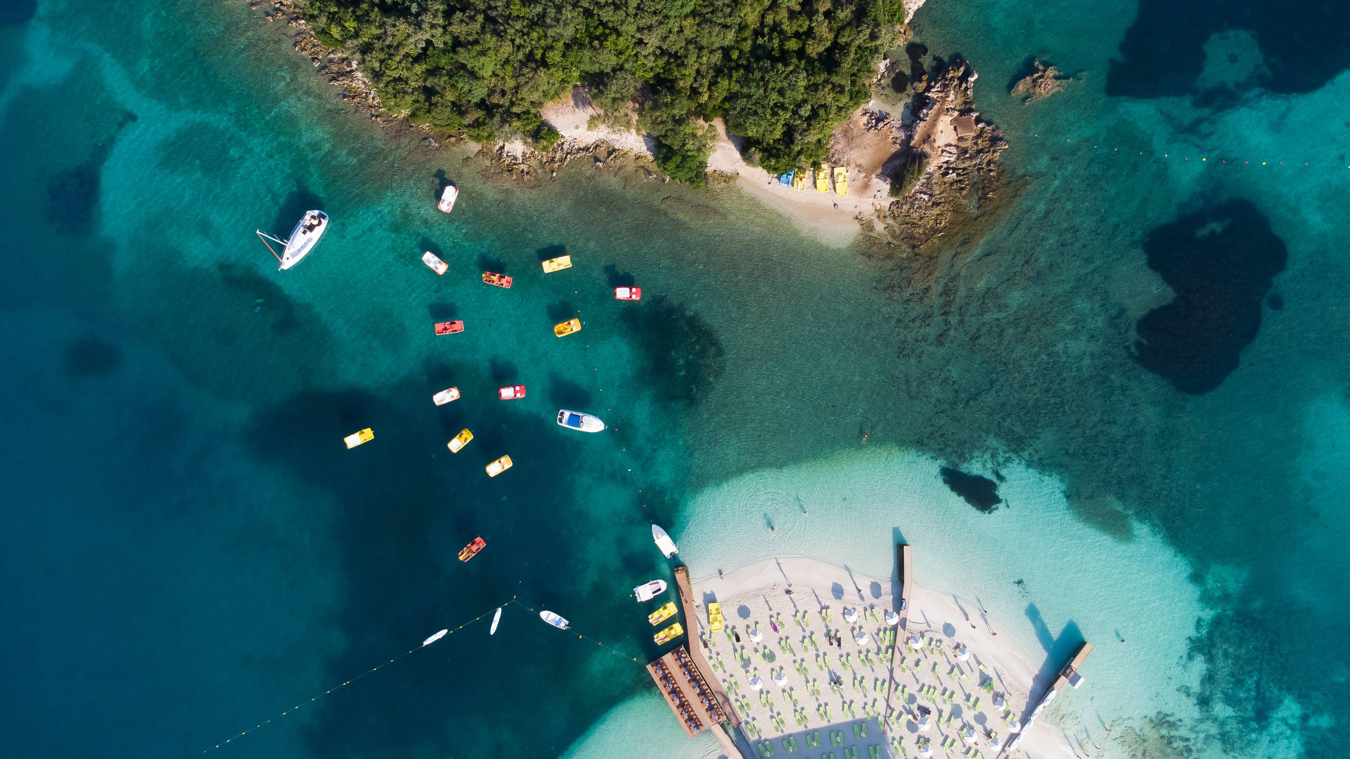 Aerial View Of Ksamil Beach
