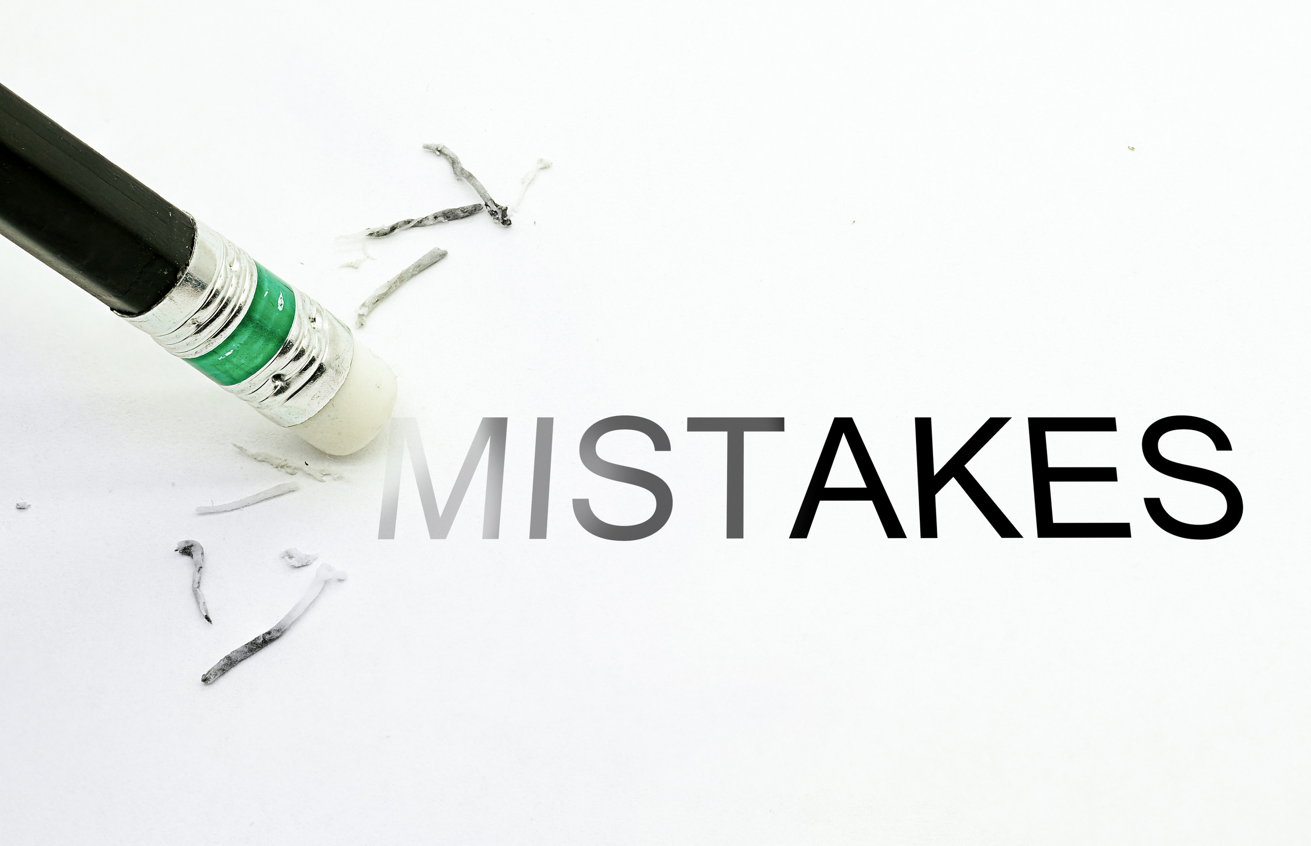 Pencil Erasing The Word Mistakes