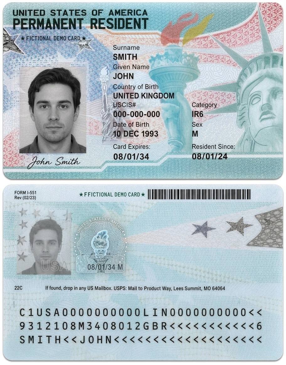 Us Resident Card
